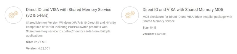 Pickering's shared memory driver software